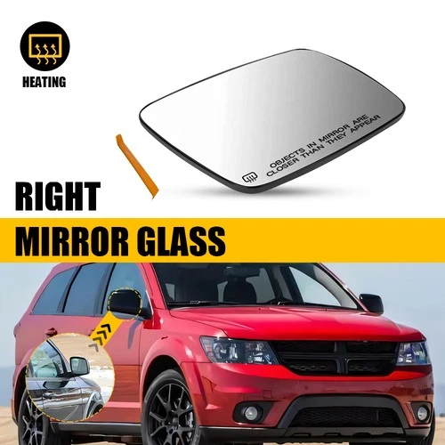 View Mirror Glass Heated Convex for 2009-2020 Dodge Journey Backing Plate OEM