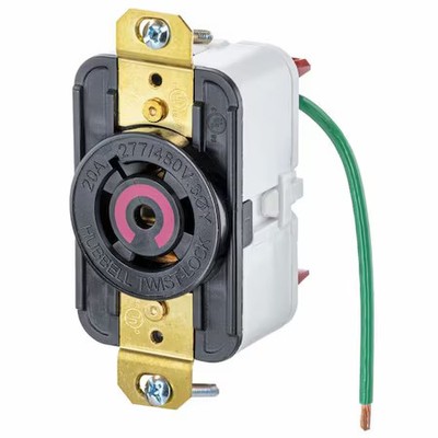 Hubbell Wiring Device-Kellems Hbl2520st Locking Receptacle, L22-20R, 20 A,