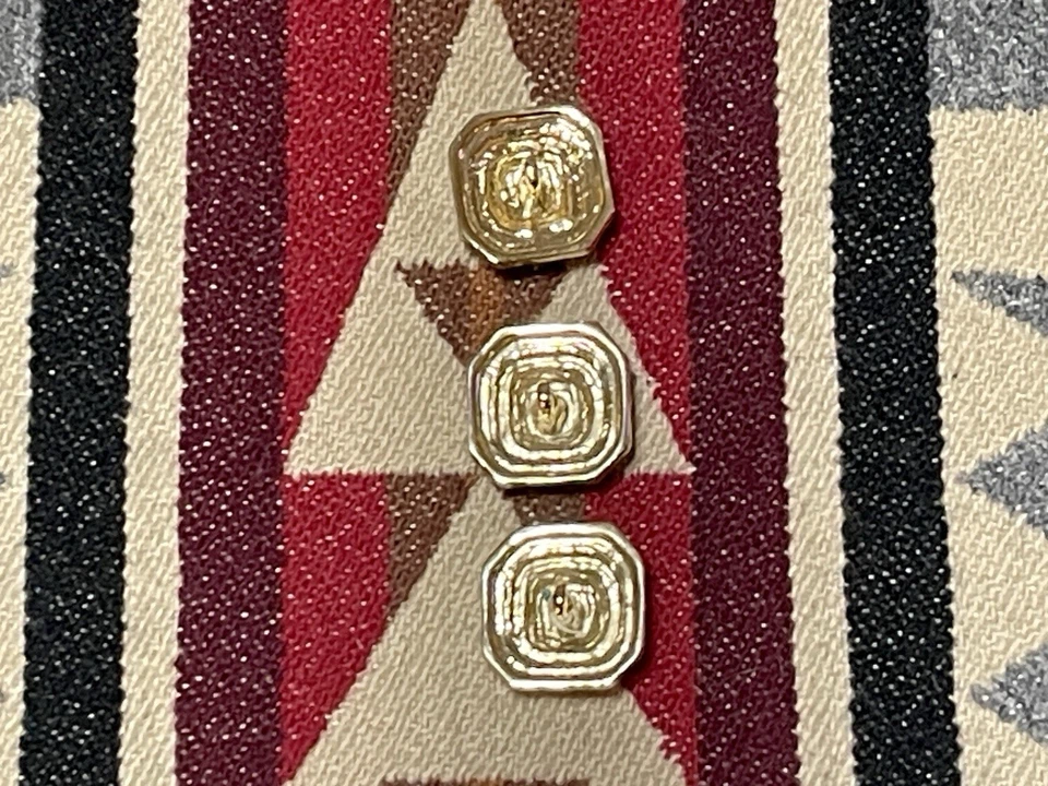 St John Knits Enamel Buttons Lot of 3 Gold Black Mix Repair K2 - Image 3 of 3