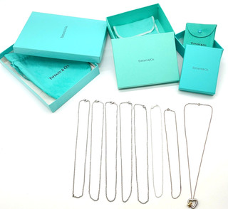 Set 8 collane e catene in argento sterling originali Tiffany & Co. con scatole SK020193