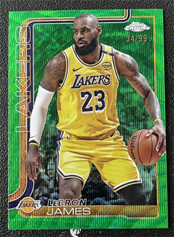2025-26 Topps Chrome Lebron James #127 Green Wave Refractor /99