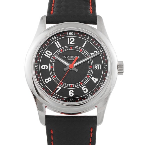 Patek Philippe Calatrava Red Accents White Gold Watch 6007G