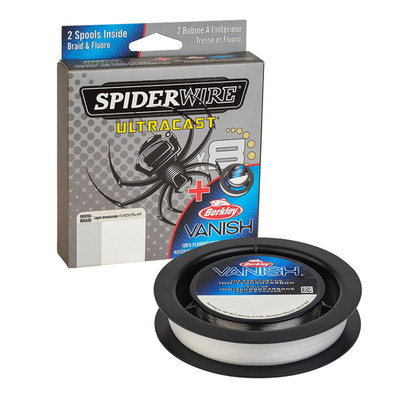 Spiderwire Ultracast Braid Vanish Fluorocarbon Dual Spool 30Lb Translucent