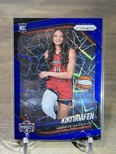 2025 Panini Prizm WNBA Kiki Iriafen RC Variation Blue Velocity Prizm Rookie #149