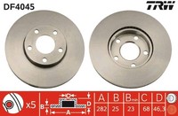 2X TRW Bremsscheibe DF4045 FüR 3B3 VW Passat 3B6 3B5 3B2 B5 Variant Syncro 20V