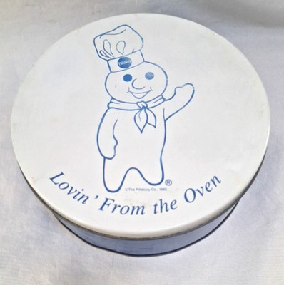 Vintage~1965~Pillsbury~Doughboy~ ''Lovin' From the Oven'' Cookie Tin~Free Shipping