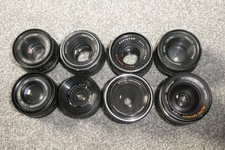 8 x Obiektyw vintage mieszanka do części zamiennych lub naprawy - 50mm + 35mm