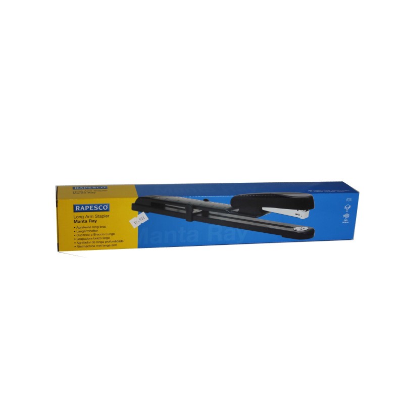 Agrafeuse long bras Rapesco robuste en acier pour archivage durable