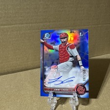 Jimmy Crooks Bowman Draft 1st Auto Blue Wave /150