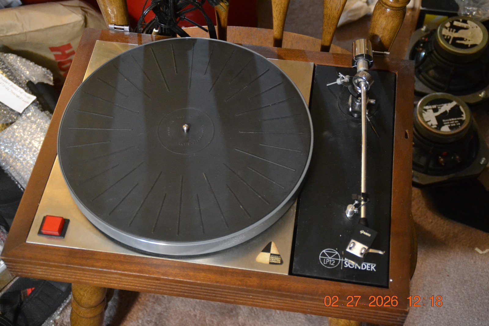 LINN SONDEK LP12 W/GRACE 707 AND SONUS CART MOTOR DAMAGE PAR