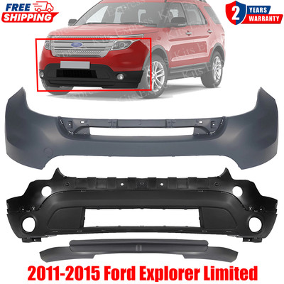 Front Upper Cover & Bumper Cover With Valance For 2011-15 Ford Explorer Limited