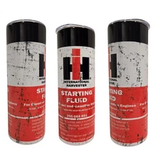  IH Tractor Farm Starting Fluid 20 OZ Skinny Insulated Spill proof  Tumbler cup