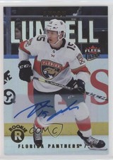 2021 Upper Deck Fleer Ultra Rookies Silver Rainbow Foil Anton Lundell Auto 0il7
