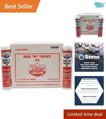 10 Pack Stens Red N Tacky Grease 14 Oz   Prevent Corrosion & Enhance Durability
