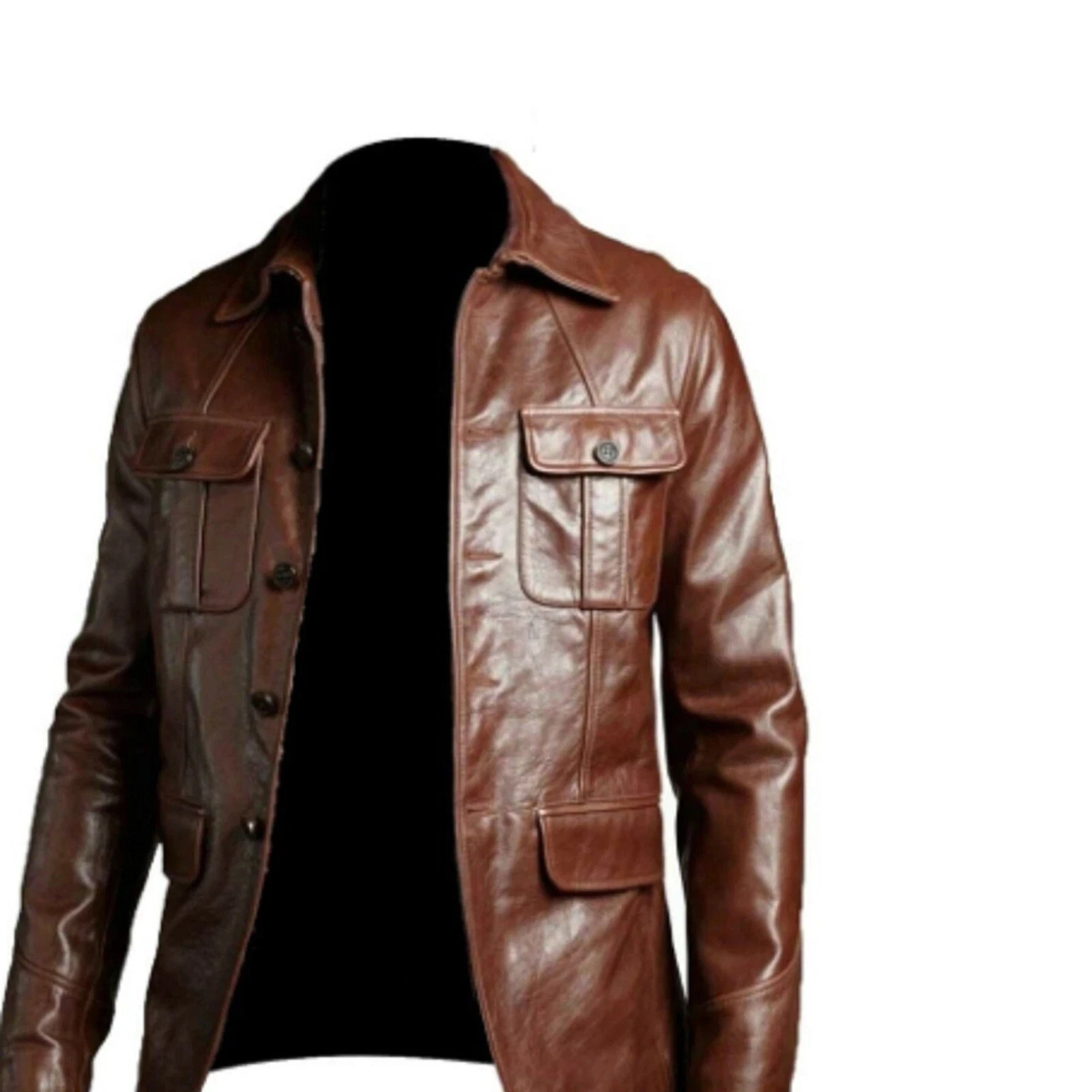 Men Casual Brown Blazer Coat Party Waear Fashionable Genuine Leather
Opens in a new window or tab