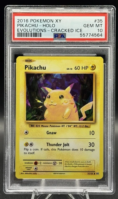 Pikachu Deck Exclusives 035/108 Cracked Ice Holo English 2016 PSA 10