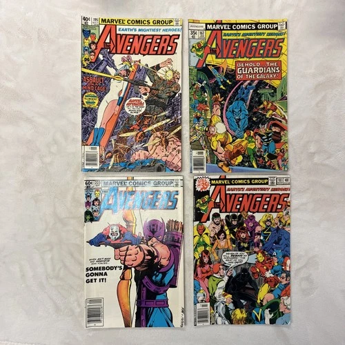 1970s 1980s The Avengers Marvel Comic Books Antique Vintage 4 Four Book Lot