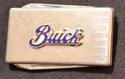 $ BUICK $ Vintage Money Clip Knife & File 