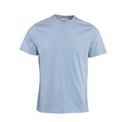 Sandro Paris Herren T-Shirt blau gesticktes Logo 100% Baumwolle Gr. M SHPTS01387