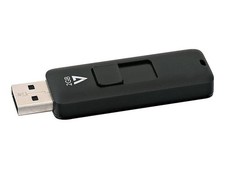 V7 2GB USB 2.0 Flash Drive with Retractable Connector - 2GB, Black