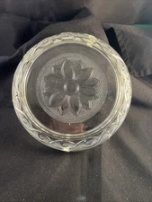 Vintage Anchor Hocking Sandwich Clear Glass Punch Bowl Stand Pedestal Base Only