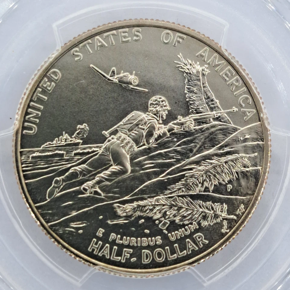 1991-95 P World War 2 50C Half Dollar PCGS MS69 Coin Free Shipping #SA17 - Image 4 of 4