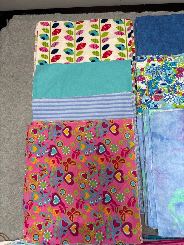 71 Precut Flannel Squares 10" & 9" - Assorted Patterns & Colors - Image 3 of 4