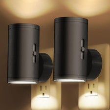 1/2 Pack LED Night Lights Modern Night Light Plug in Wall Dusk to Dawn Sensor
