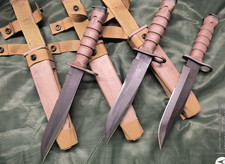 Vintage OKC3S OKC-3S Knife USMC Marine Corps Bayont Ontario Knife Co & Scabbard