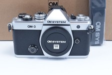  Near Mint / Shots 912  OM SYSTEM OM-3 Mirrorless Camera Body Silver w/Box