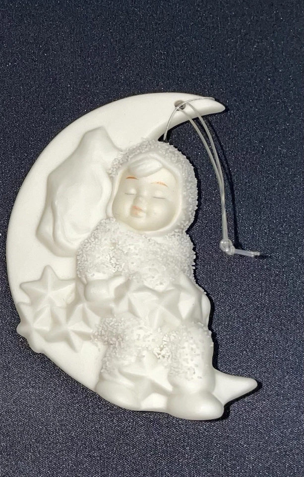 Lote de 3 adornos vintage 1990 Dept 56. Dos rayos Rock-A-Bye Baby y One Moon Foto 4 de 4