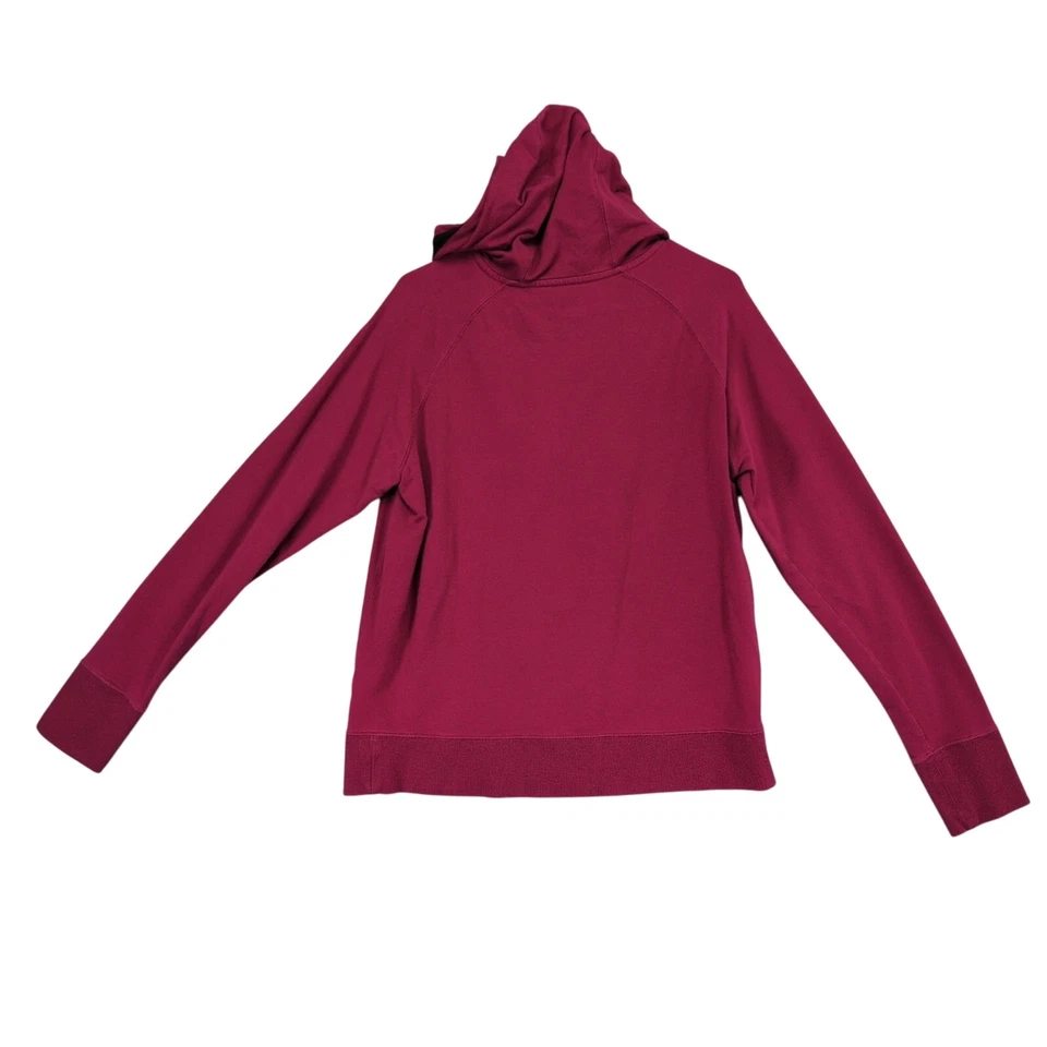 De Colección Y2K Calvin Klein Para Mujer XL Rojo Borgoña 1/4 Cremallera Pullover Sudadera con Capucha Suave Deportiva Foto 3 de 4