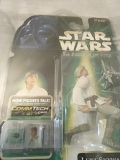 Hasbro Star Wars Commtech Luke Skywalker With T 16 Skyhopper Action Figure NOC