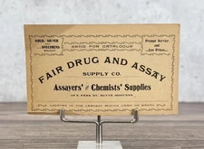 Antique 1892 Fair Drug and Assay Brochure Pamphlet Butte Montana Mining Park St
