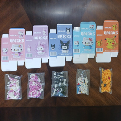 5 Sets of BRICKS - Mini or Nano Building Blocks - Japanese TV Cartoon Characters