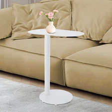 63cm C-Shaped Metal End Table Living Room Side Table Laptop Stand Coffee Table