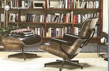 Cartolina pubblicitaria Herman Miller poltrona ottomana Millesiné primo piano