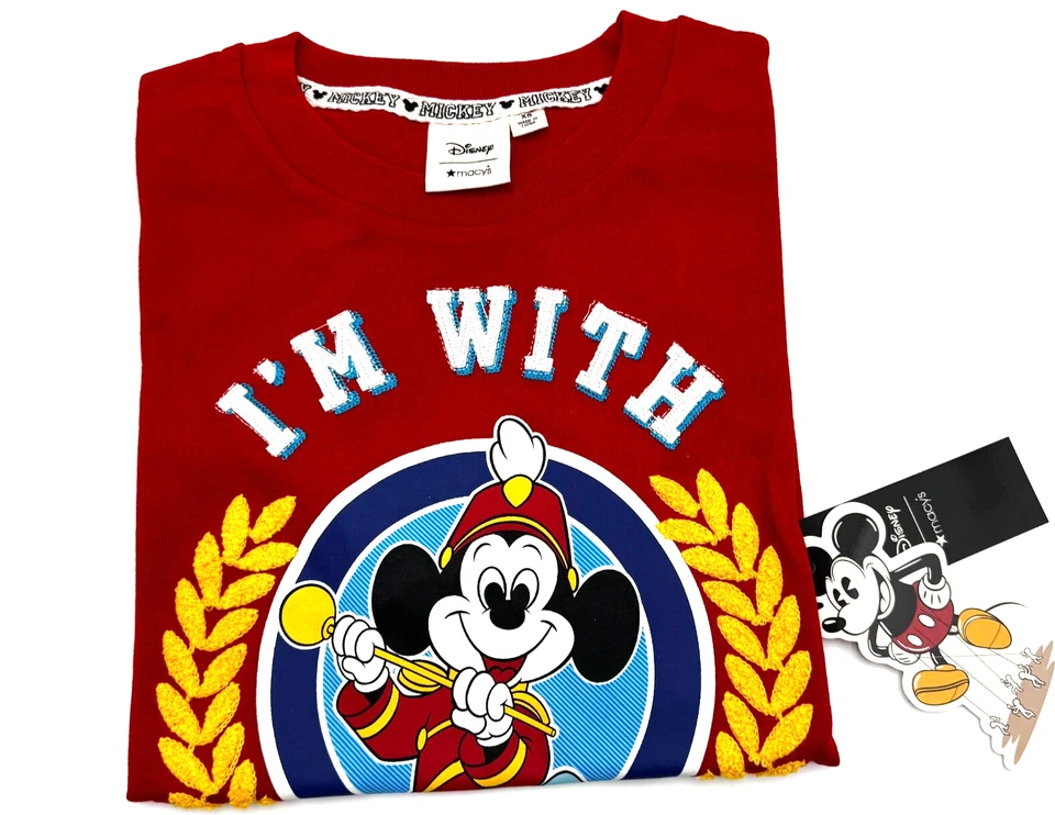 Disney Mickey Mouse Juvenil "Líder de Banco" Rojo Gráfico Camiseta Paquete - Grande y X-Grande Foto 2 de 4