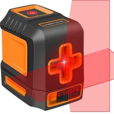 Self-Leveling Cross Line Laser Level, Red Laser with Adjustable Brightness, I...