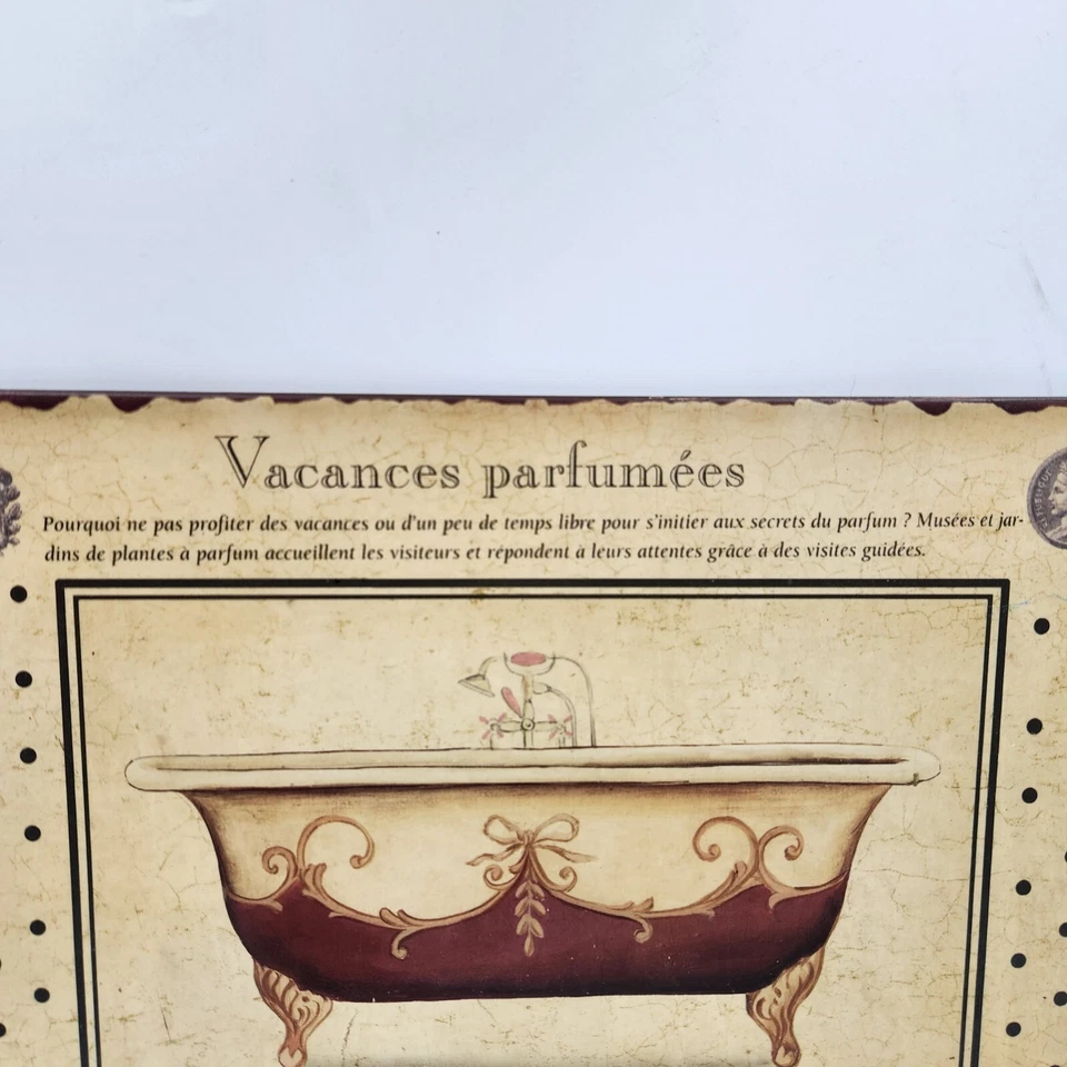 Letrero de bañera baño decoración metálica francesa retro publicidad Foto 2 de 4