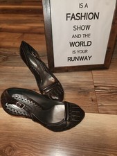Vintage Bottega Veneta Brown Leather Fringe Cutout Pumps - Size 36.5