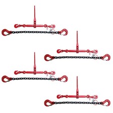 4 x Zurrkette 2-teilig 8mm 4t 2m Spannkette 2tlg 40 kN Ratschenspanner (ZK2-8-2)