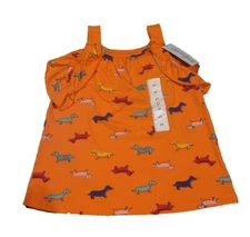 Cat & Jack Adorable Orange Top with Dachshund size 4T NWT