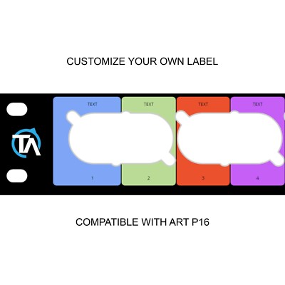 Custom Patchbay label compatible with ART P16 XLR bays
