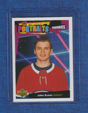 2020-21 Upper Deck Hockey UD Portraits Rookies # P-44 Jake Evans