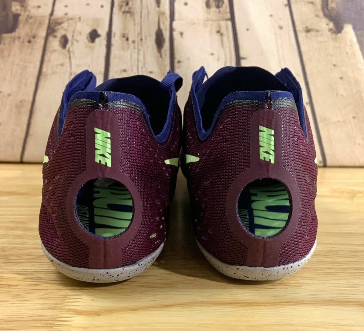 NIKE ZOOM VICTORY 3 TRACK SPIKES SIZE 6 BORDEAUX/LIME BLAST 