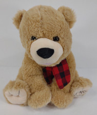FAO Schwarz 2019 Bears That Care Beige 12 inch Tan Brown Teddy Bear Plush Scarf