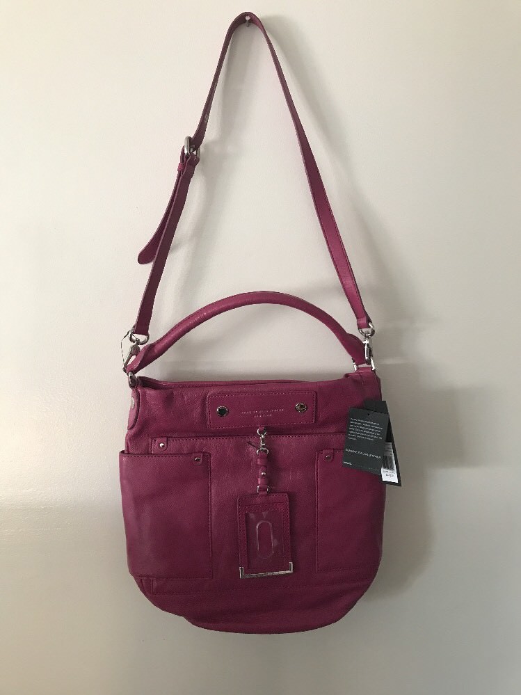New Marc by Marc Jacobs Preppy Leather Hobo Bag Amethyst Purple