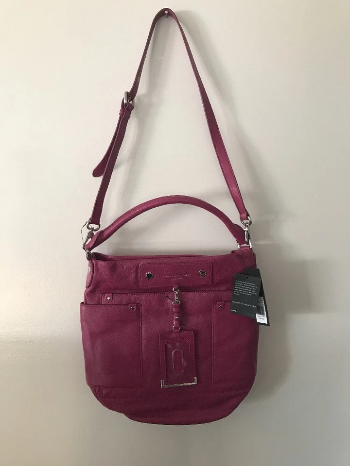 Nuevo Bolso Hobo Marc by Marc Jacobs Cuero Preppy Amatista Púrpura