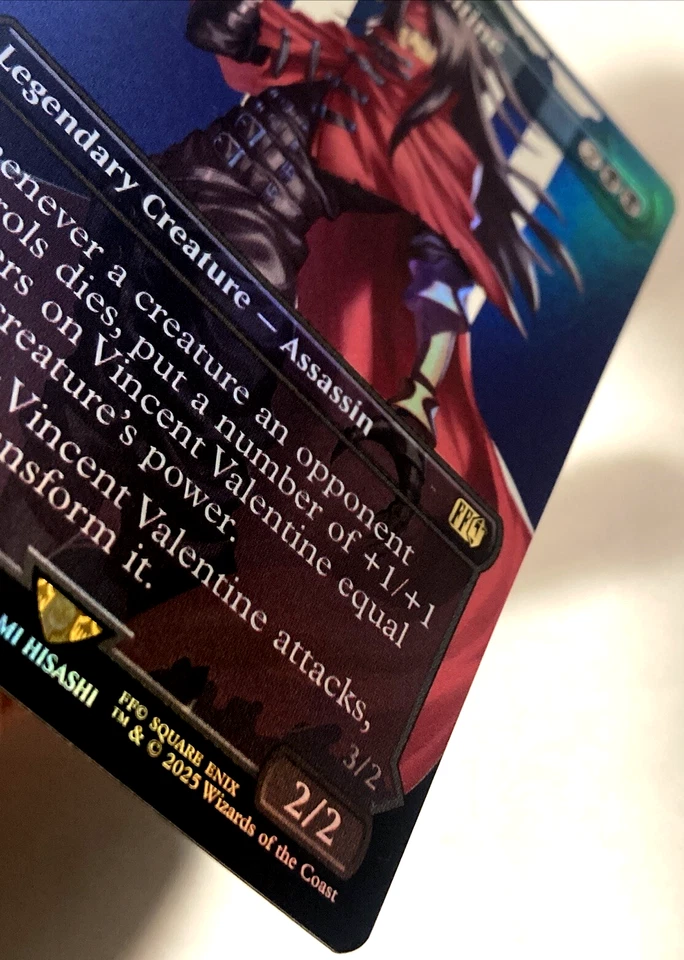 MTG Vincent Valentine (Borderless Foil) Final Fantasy 0383 FVII NM - Image 3 of 4